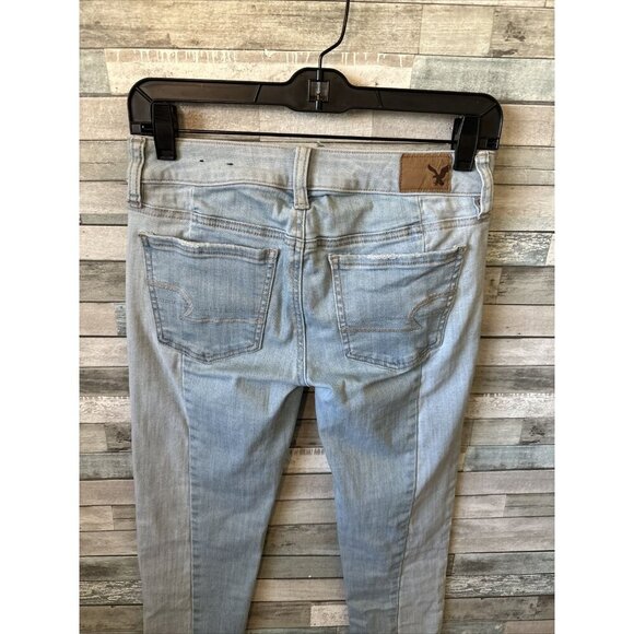 Women’s American Eagle Jegging Crop Jeans Light Wash Size 2 - Picture 11 of 15